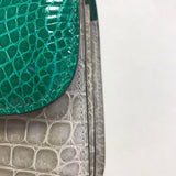 Close-up detail of poised bag design