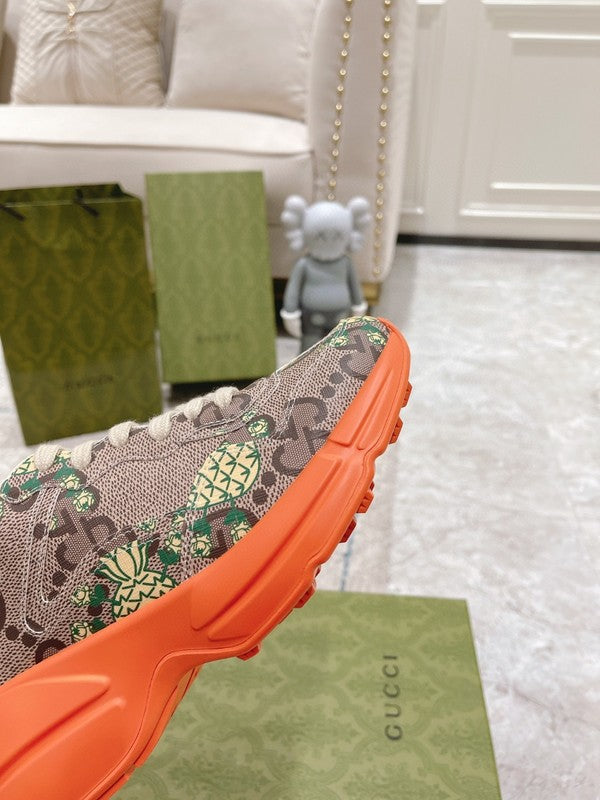 Gucci sneakers detailed view showing premium designer craftsmanship
