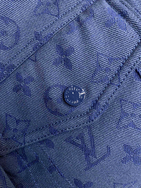 Flat lay presentation of Louis Vuitton luxury clothing with contemporary cut