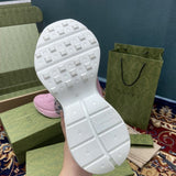 Side profile of Gucci crisp white sneakers cushioned comfort fit