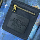 Flat lay presentation of Louis Vuitton luxury clothing with runway-inspired design