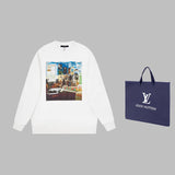 Back view of Louis Vuitton luxury clothing with streetwear-inspired cut