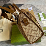 Top view of polished refined women's handbag – women's luxury handbag