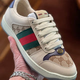 Gucci all-black luxury sneakers view 8 retro runner design