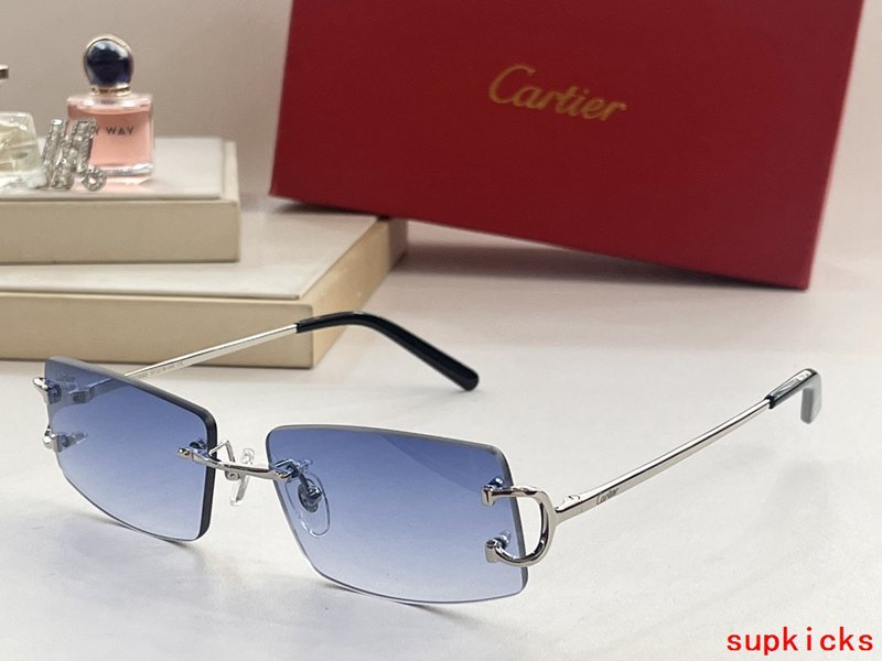Angled view of Cartier unisex sunglasses
