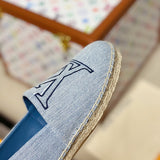 Close-up of Louis Vuitton shoes craftsmanship