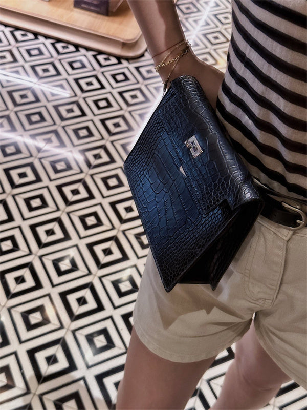 Close-up detail of sleek bag design