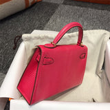 Close-up detail of streamlined bag design