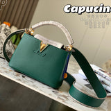 Side profile of sleek chic women's handbag – women's designer-style accessory