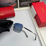 Close-up detail view of Cartier unisex sunglasses