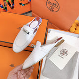 Hermès Grey Low-Top Sneakers - Back View