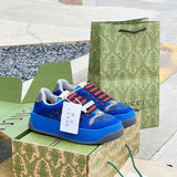 Gucci Designer sneakers in fresh white-and-black minimalist modern build front view