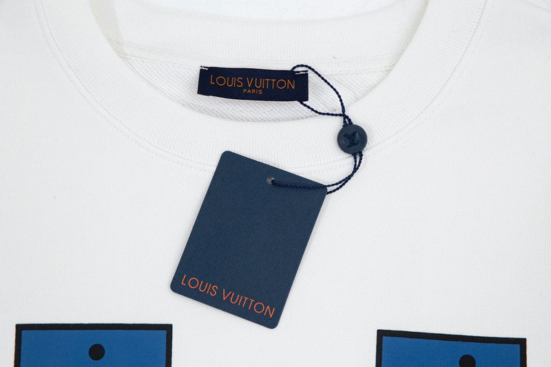 Full styled look of Louis Vuitton luxury clothing with signature branding