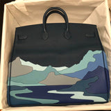 Side view of timeless structured handbag