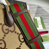 Back view of signature statement women's handbag – women's luxury handbag
