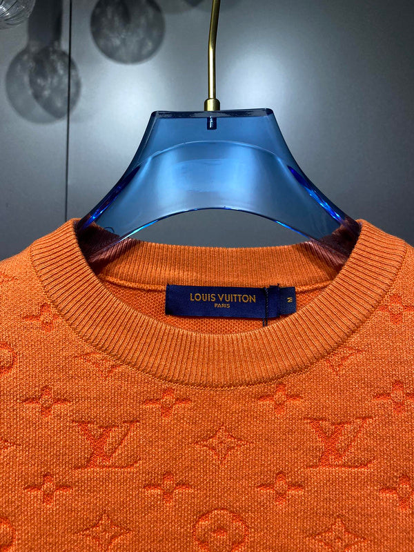 Front view of Louis Vuitton luxury clothing with streetwear-inspired cut