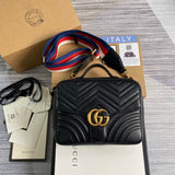 Front view of refined structured women's handbag – women's luxury handbag