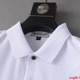 Full styled look of Moncler luxury clothing with logo-detail design