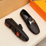 Hermes shoes Style 041 - front view, refined designer finish (alternate angle)