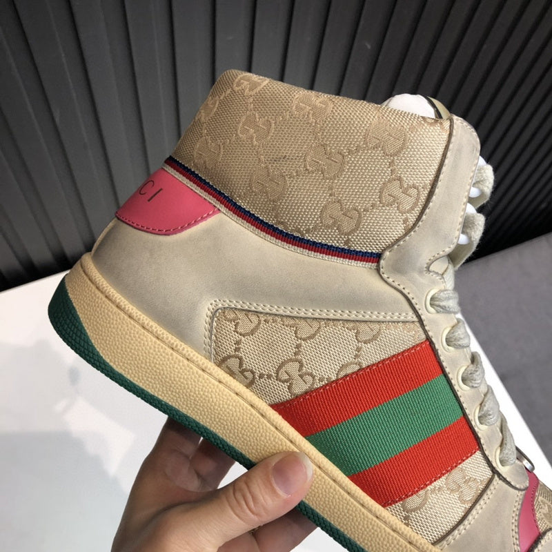Gucci neutral cream luxury sneakers view 9 minimalist modern build