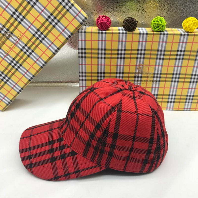 Angled view of Burberry unisex cap