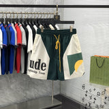Front view of Rhude luxury clothing with streetwear-inspired cut