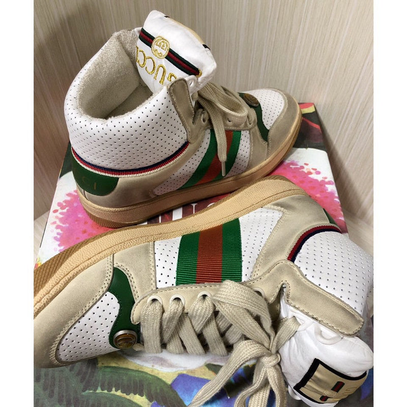 Gucci muted earth tones luxury sneakers view 7 retro runner design