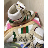 Gucci muted earth tones luxury sneakers view 7 retro runner design