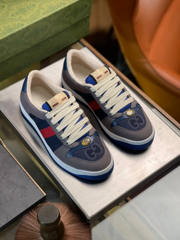 Gucci soft grey luxury sneakers view 6 classic court silhouette