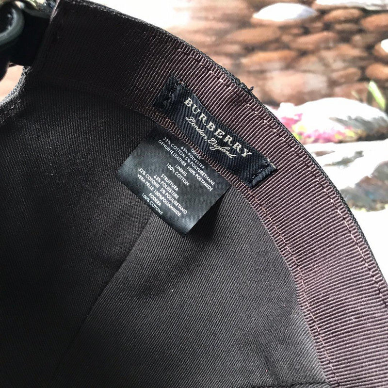 Angled view of Burberry unisex cap