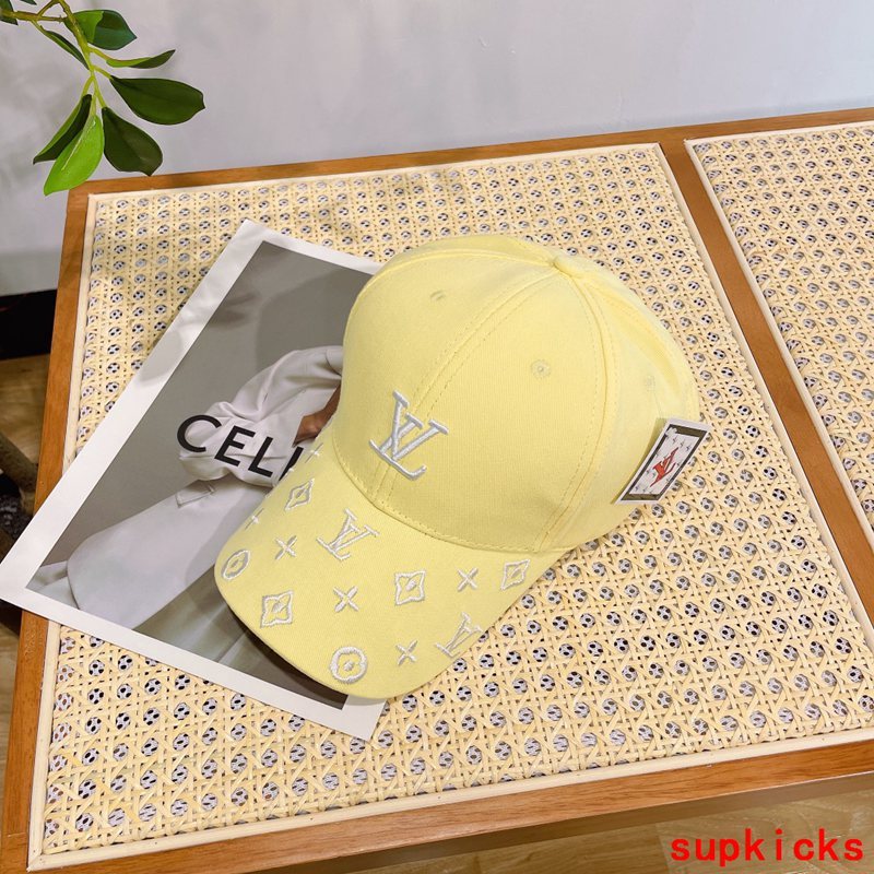 Close-up detail view of Louis Vuitton unisex cap