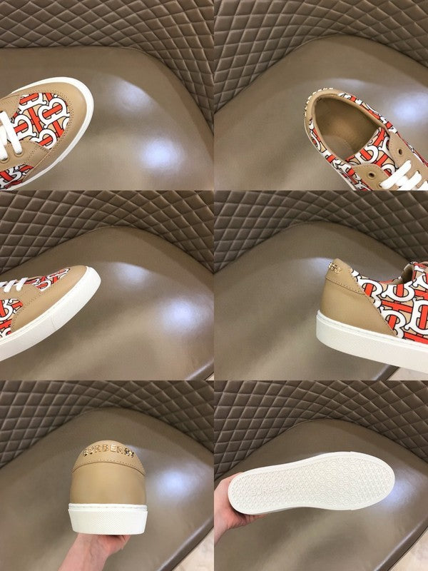 Burberry Camel Slip-On Sneakers - Side Profile View
