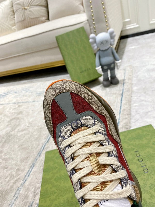 Gucci sneakers detailed view showing premium designer craftsmanship