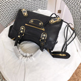 Handle and strap detail of statement structured women's handbag – women's statement bag