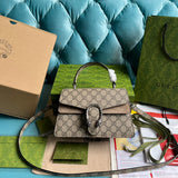 Side profile of elevated classic women's handbag – women's designer-style accessory