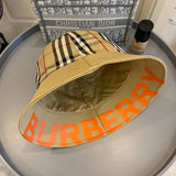 Close-up detail view of Burberry unisex cap