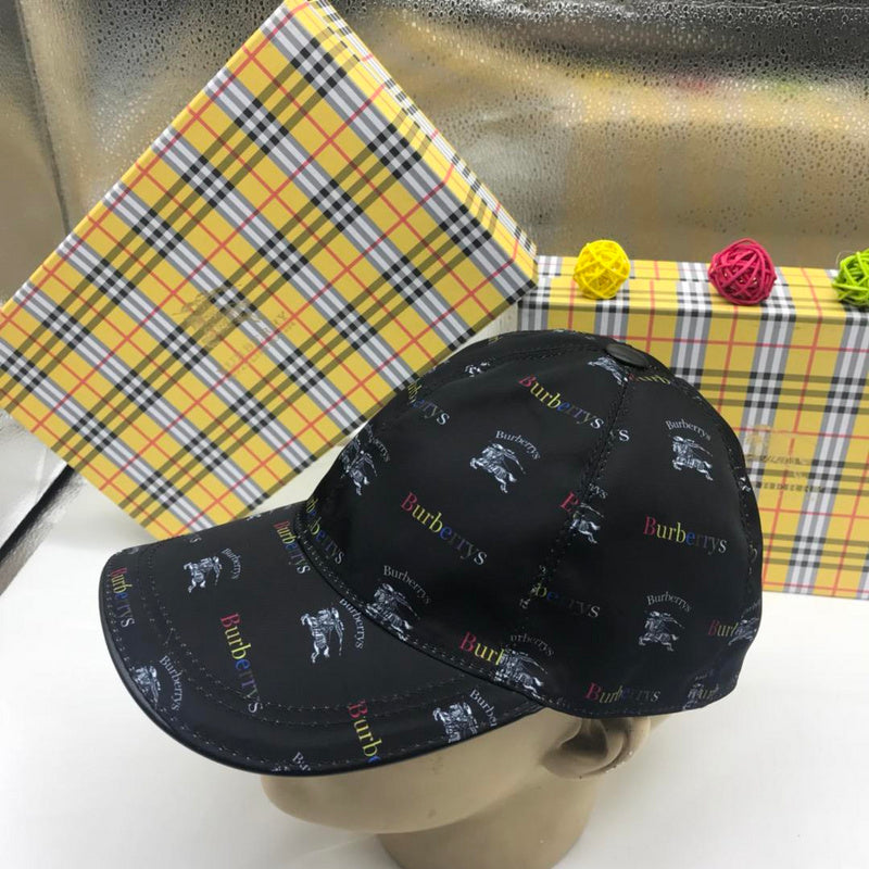 Close-up detail view of Burberry unisex cap