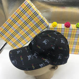 Close-up detail view of Burberry unisex cap