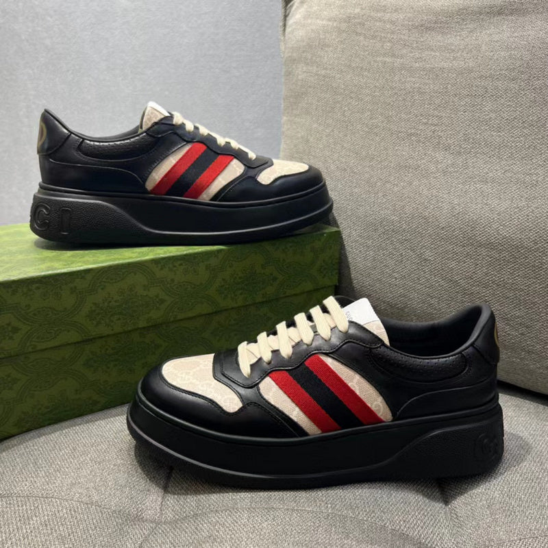 Gucci sneakers detailed view showing premium designer craftsmanship