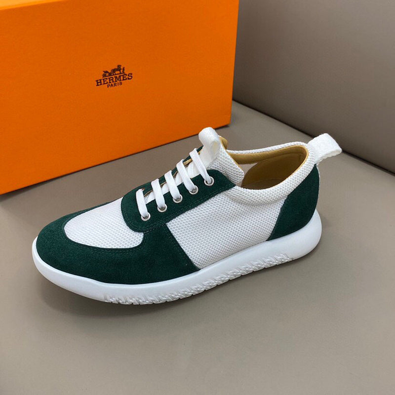 Hermes shoes Style 122 - front view, classic monogram styling
