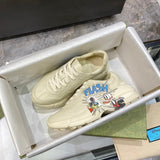 Gucci clean off-white luxury sneakers view 6 bold athletic profile
