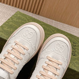 Gucci neutral cream luxury sneakers view 5 breathable knit upper