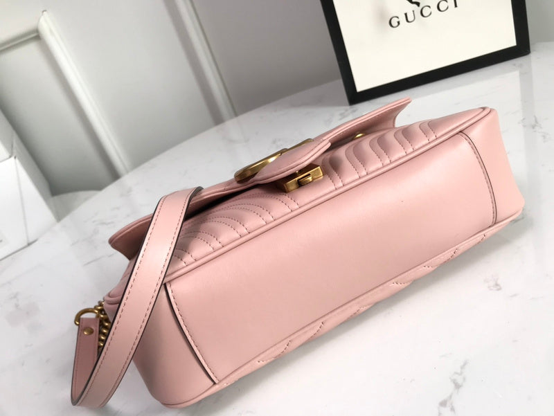 Back view of polished signature women's handbag – women's statement bag