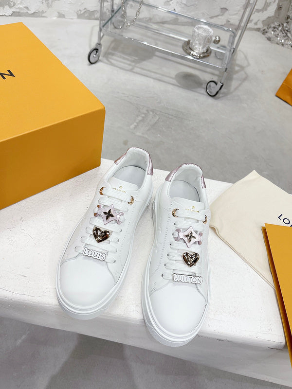 Louis Vuitton Nude Slip-On Sneakers - Side Profile View