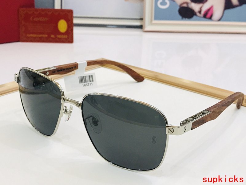 Angled view of Cartier unisex sunglasses