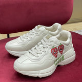 Gucci soft grey luxury sneakers view 4 bold athletic profile