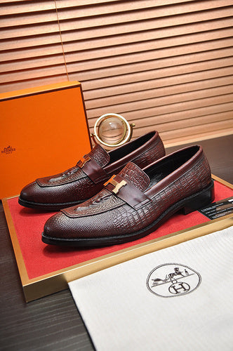 Hermes shoes Style 065 - front view, timeless elegant design