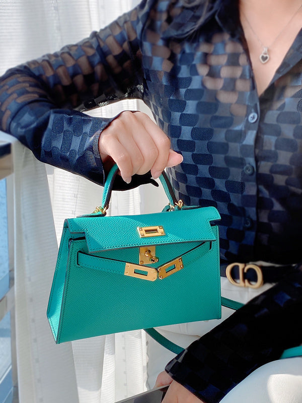 Close-up detail of sophisticated bag design