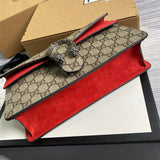 Top view of refined polished women's handbag – women's luxury accessory