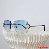 Close-up detail view of Cartier unisex sunglasses
